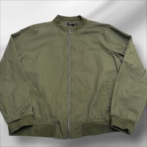 FXN Men’s XXL Green Khaki Bomber Jacket